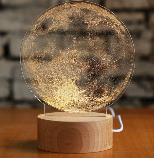 HKM-121427 3D Acrylic Jellyfish Night Light - Modern Minimalist Table Lamp for Bedroom and Gift Use
