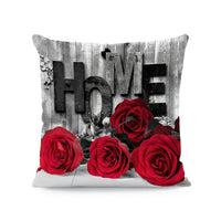 HKM-121491 Flower Print Super Soft Pillow Cover - Modern 45x45cm Cushion Case in Various Colors