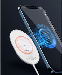 HKM-121555 Double Circle Infinite Rotation Wireless Charger - 12V, 3000mA Lithium Battery, Available in Black, White, Blue