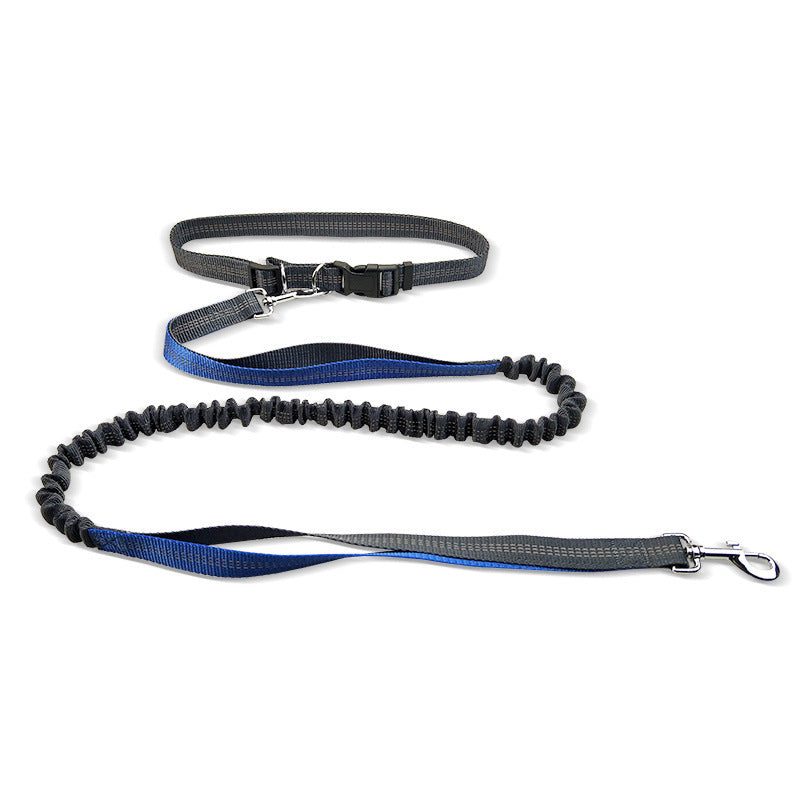 HKM-121619 Adjustable Dog Walking Belt with Detachable Telescopic Shockproof Traction Rope