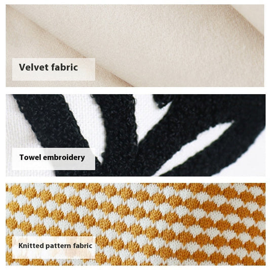 HKM-121619 Modern Minimalist Cat Embroidered Cushion - Available in Various Styles and Sizes