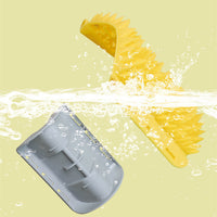HKM-121747 Durian Itching Comb for Cats - Rubber Pet Scrubber in Green Grass and Lemon Yellow