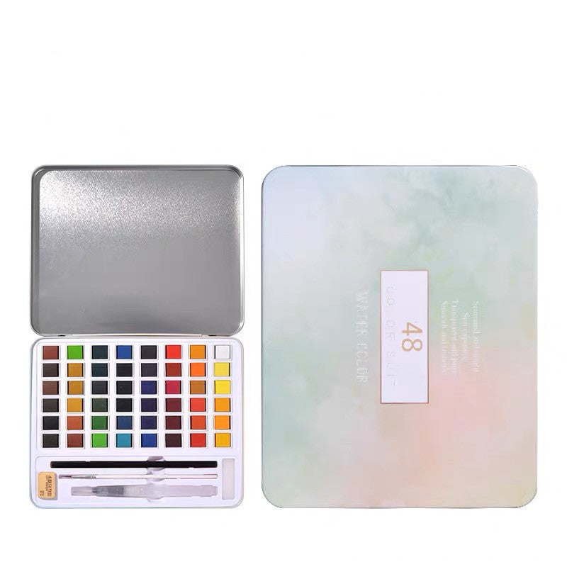 HKM-121747 Pearlescent Watercolor Paint Set - 24 Colors in Box, Includes Metallic and Pure Pearlescent Options