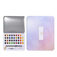 HKM-121747 Pearlescent Watercolor Paint Set - 24 Colors in Box, Includes Metallic and Pure Pearlescent Options