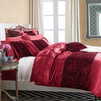 HKM-121811 Cotton Wedding Set with Elegant Decoration for 1.5m to 2.0m Beds - 4-Piece Collection