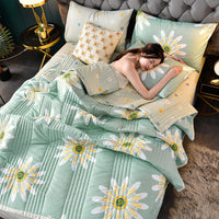 HKM-121811 Machine Washable Cotton Summer Blanket with Airable Cover - Multiple Sizes Available