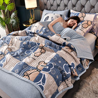 HKM-121811 Machine Washable Cotton Summer Blanket with Airable Cover - Multiple Sizes Available