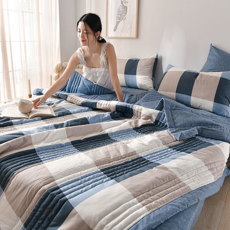 HKM-121811 Machine Washable Cotton Summer Blanket with Airable Cover - Multiple Sizes Available