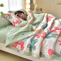 HKM-121811 Machine Washable Cotton Summer Blanket with Airable Cover - Multiple Sizes Available