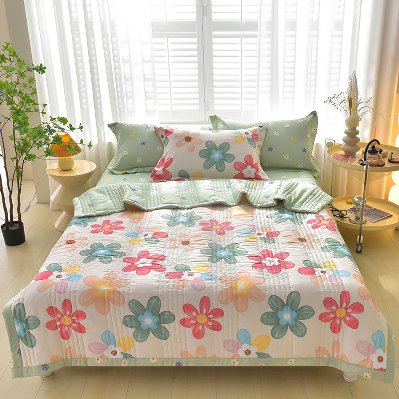HKM-121811 Machine Washable Cotton Summer Blanket with Airable Cover - Multiple Sizes Available