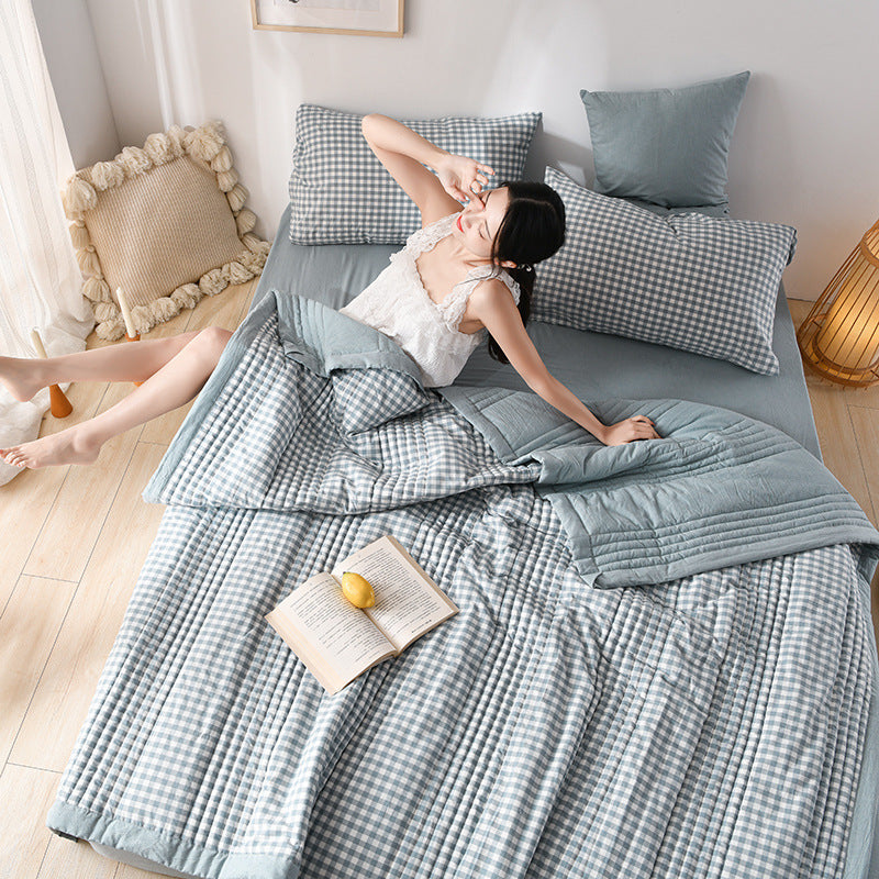 HKM-121811 Machine Washable Cotton Summer Blanket with Airable Cover - Multiple Sizes Available