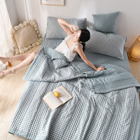HKM-121811 Machine Washable Cotton Summer Blanket with Airable Cover - Multiple Sizes Available