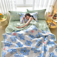 HKM-121811 Machine Washable Cotton Summer Blanket with Airable Cover - Multiple Sizes Available
