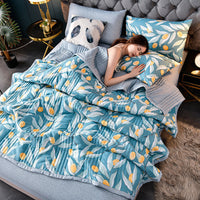 HKM-121811 Machine Washable Cotton Summer Blanket with Airable Cover - Multiple Sizes Available