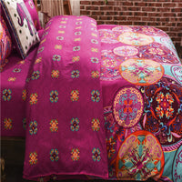 HKM-121875 Bohemian Style Ethnic Floral Bedding Set in Multiple Sizes (135x200cm, US Full, US Queen, EU King)