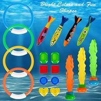 HKM-122067 Underwater Dive Toy Set for Kids - 22 Pcs Fun Swimming Pool Game for Ages 3+
