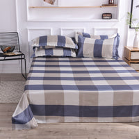 HKM-122131 Single Bed Ice Silk Floral Print Bed Sheet Set with Pillowcases - 230x250cm
