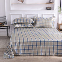 HKM-122131 Single Bed Ice Silk Floral Print Bed Sheet Set with Pillowcases - 230x250cm