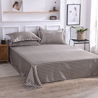 HKM-122131 Single Bed Ice Silk Floral Print Bed Sheet Set with Pillowcases - 230x250cm