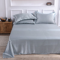 HKM-122131 Single Bed Ice Silk Floral Print Bed Sheet Set with Pillowcases - 230x250cm