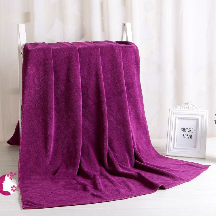 HKM-122387 Large Absorbent Quick-Drying Lint-Resistant Cotton Towel in Various Solid Colors and Sizes