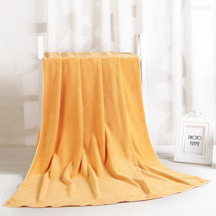 HKM-122387 Large Absorbent Quick-Drying Lint-Resistant Cotton Towel in Various Solid Colors and Sizes