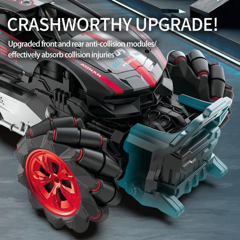 HKM-122387 Large Size 1:8 Drift RC Stunt Car - 360 Rotating Remote Control Racing Vehicle for Indoor-Outdoor Fun