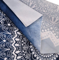 HKM-122515 Cool Blue Mandala Tapestry - 100% Polyester Decorative Wall Hanging