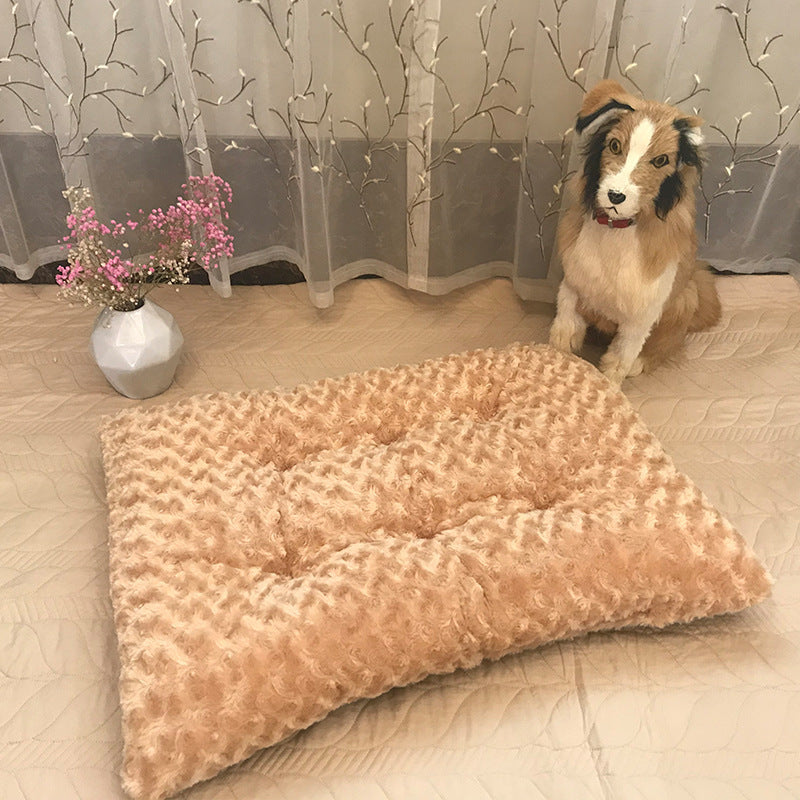 HKM-122515 Rose Plush Pet Mat Plush Cat And Dog Mat