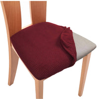 HKM-122515 Square Chair Cushion Cover in Various Colors, Made from 90% Polyester and 10% Spandex - Modern Pineapple Grid Design