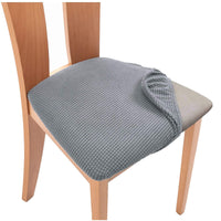 HKM-122515 Square Chair Cushion Cover in Various Colors, Made from 90% Polyester and 10% Spandex - Modern Pineapple Grid Design