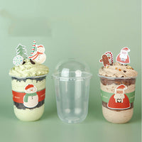HKM-122579 Christmas Decoration Scene Sticker Set with Mugs, Straws, Pockets, and LED Lights