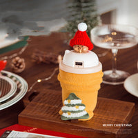 HKM-122579 Christmas Decoration Scene Sticker Set with Mugs, Straws, Pockets, and LED Lights