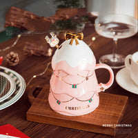 HKM-122579 Christmas Decoration Scene Sticker Set with Mugs, Straws, Pockets, and LED Lights
