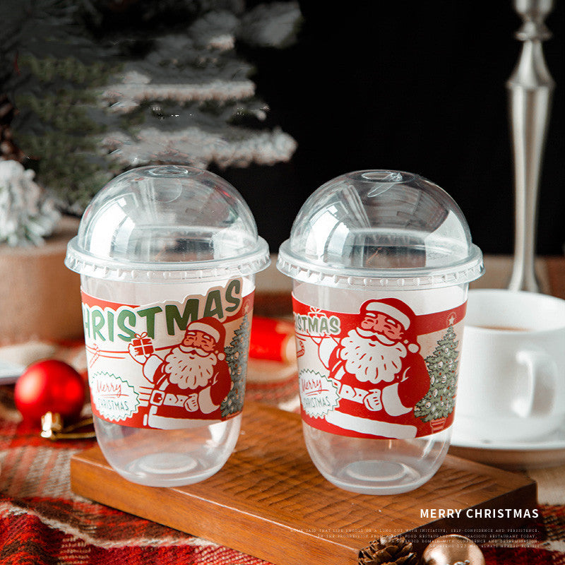 HKM-122579 Christmas Decoration Scene Sticker Set with Mugs, Straws, Pockets, and LED Lights