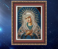 HKM-122643 5D Diamond Painting of Virgin Mary on Canvas, 30x40CM Handmade Craft, Frameless Artwork
