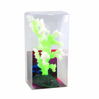 HKM-122643 Artificial Coral Tree - Decorative Plastic Floral Ornament, 14x11x9cm and 7x7x9cm