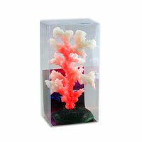 HKM-122643 Artificial Coral Tree - Decorative Plastic Floral Ornament, 14x11x9cm and 7x7x9cm