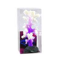 HKM-122643 Artificial Coral Tree - Decorative Plastic Floral Ornament, 14x11x9cm and 7x7x9cm