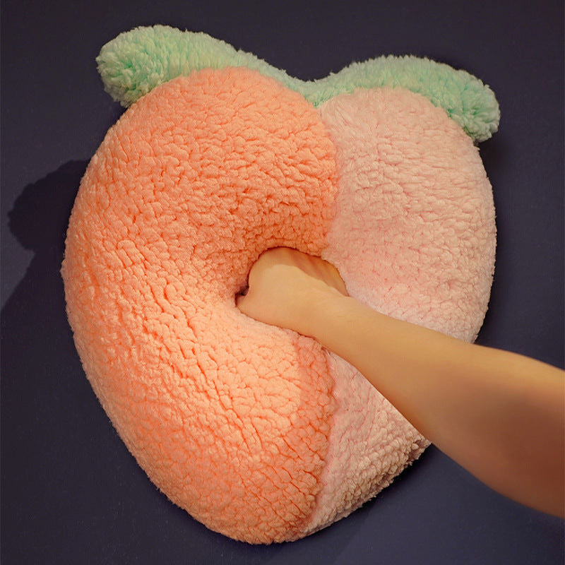HKM-122771 Cartoon Fruit Plush Pillow - Pineapple, Carrot, Cactus, and More in Cotton Velvet