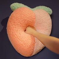 HKM-122771 Cartoon Fruit Plush Pillow - Pineapple, Carrot, Cactus, and More in Cotton Velvet