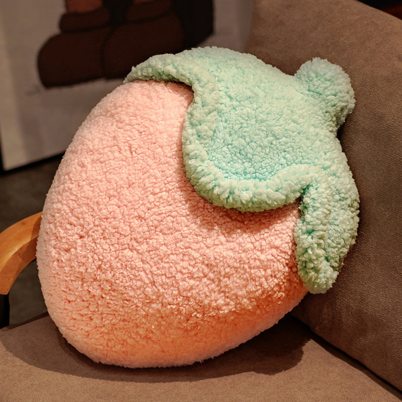 HKM-122771 Cartoon Fruit Plush Pillow - Pineapple, Carrot, Cactus, and More in Cotton Velvet
