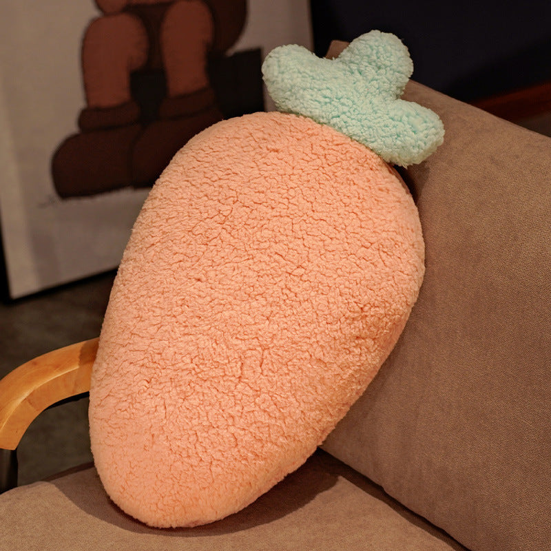 HKM-122771 Cartoon Fruit Plush Pillow - Pineapple, Carrot, Cactus, and More in Cotton Velvet