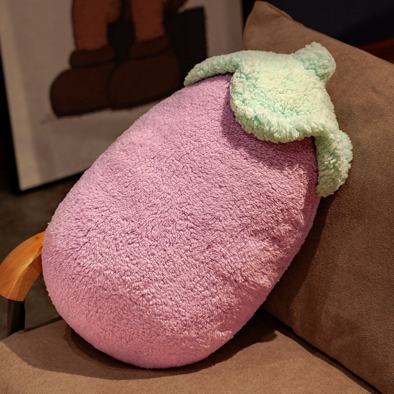 HKM-122771 Cartoon Fruit Plush Pillow - Pineapple, Carrot, Cactus, and More in Cotton Velvet