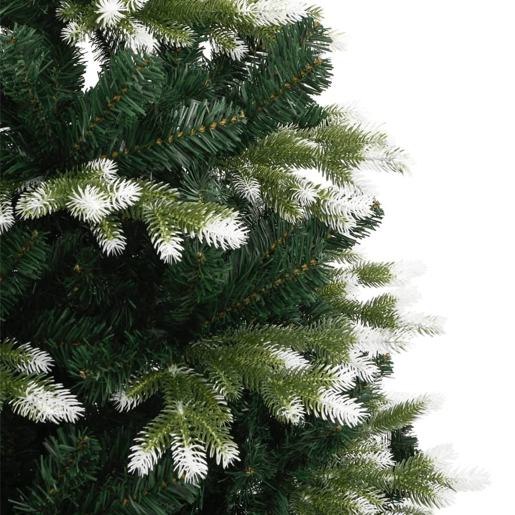 HKM-122771 Snow-Covered Foldable Artificial Christmas Tree - 180 cm, Lifelike Green and White Design