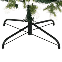 HKM-122771 Snow-Covered Foldable Artificial Christmas Tree - 180 cm, Lifelike Green and White Design