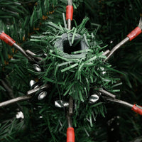 HKM-122771 Snow-Covered Foldable Artificial Christmas Tree - 180 cm, Lifelike Green and White Design
