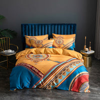 HKM-122963 Skin-Friendly Large Four-Piece Bedding Set for 1.5m and 1.8m Beds - European Floral Designs Available