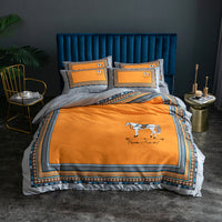 HKM-122963 Skin-Friendly Large Four-Piece Bedding Set for 1.5m and 1.8m Beds - European Floral Designs Available