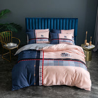 HKM-122963 Skin-Friendly Large Four-Piece Bedding Set for 1.5m and 1.8m Beds - European Floral Designs Available